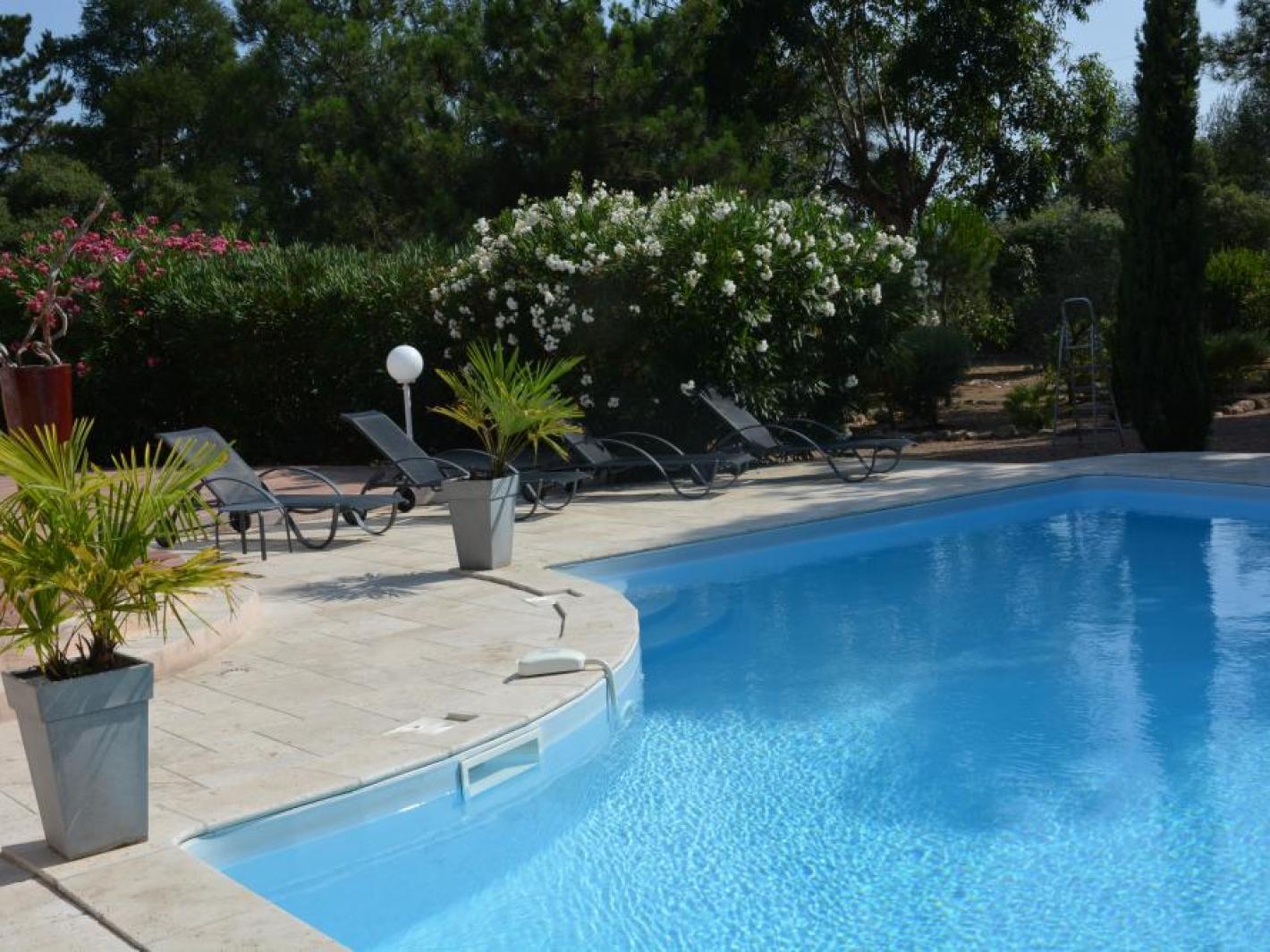 Piscine sécurisée par une alarme